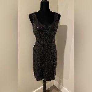 Calvin Klein Black Sequin Sleeveless Cocktail Dress
